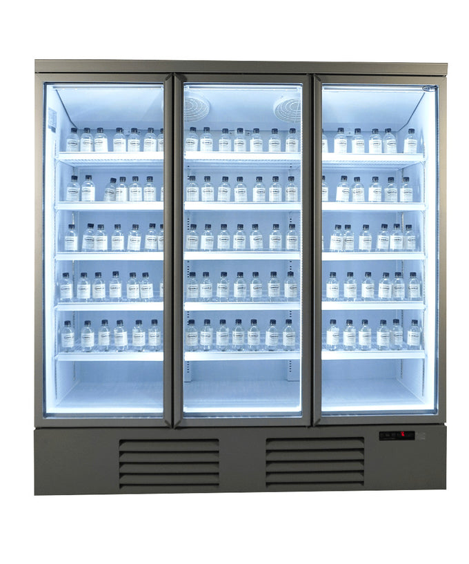 Réfrigérateur professionnel 1530 L 3 portes en verre acier blanc refroidissement renforcé 1880x710x1997 mm 0.577 kW Combisteel - vue 11 - Armoire réfrigérée positive pro CHR - Cuistéo