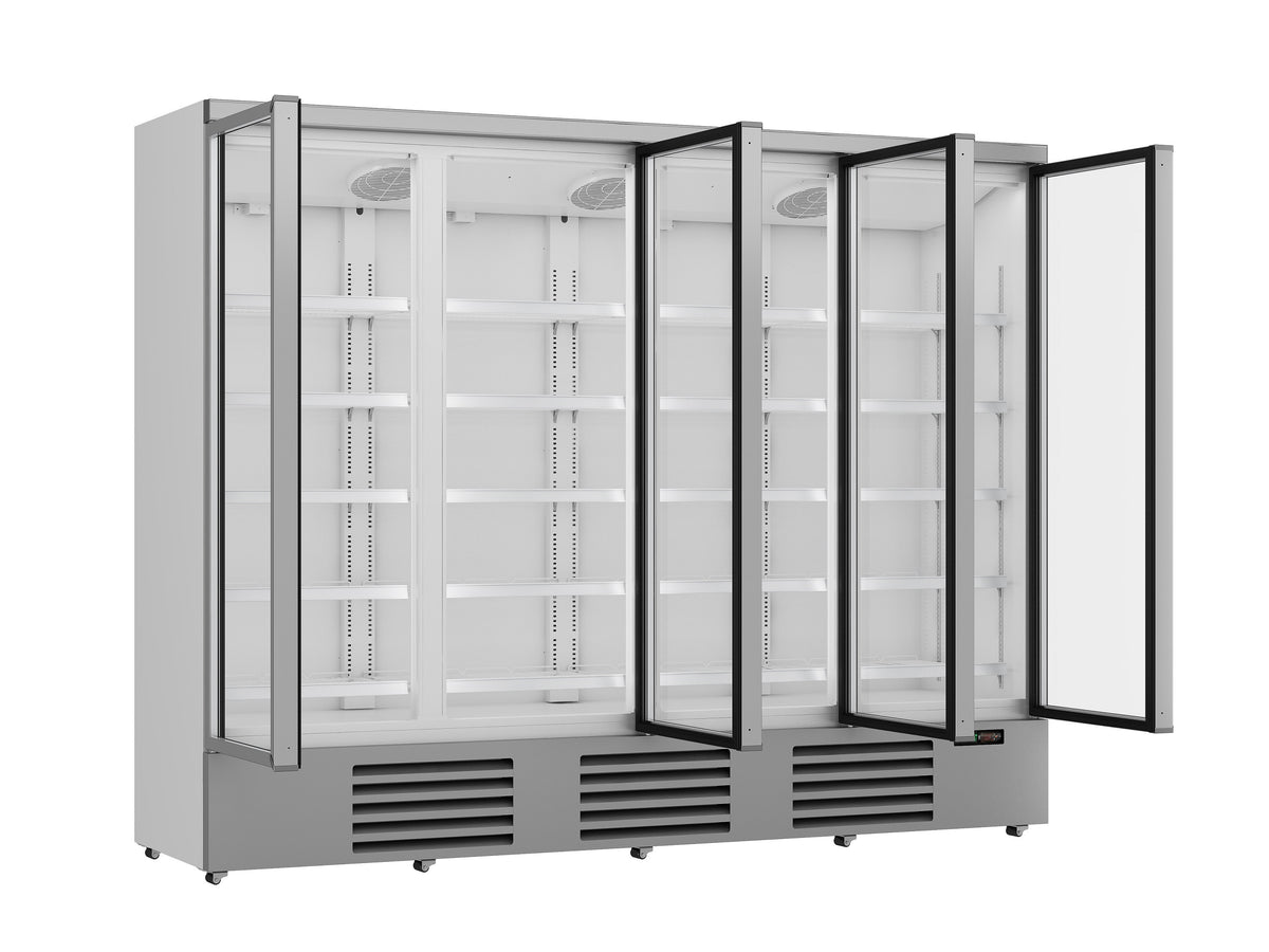 Réfrigérateur professionnel 4 portes en verre 2025L 2508mm refroidissement statique 0.66 kW Combisteel - vue 4 - Armoire réfrigérée positive pro CHR - Cuistéo
