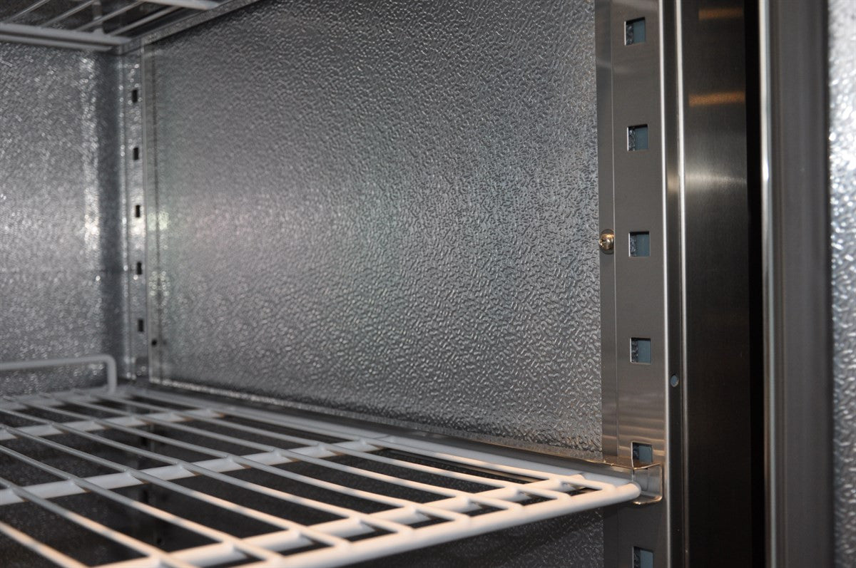Congélateur professionnel 1200L en acier inox avec 2 portes refroidissement statique et ventilateur 1340x810x2010 mm 0.7 kW Combisteel - vue 6 - Armoire réfrigérée négative pro CHR - Cuistéo