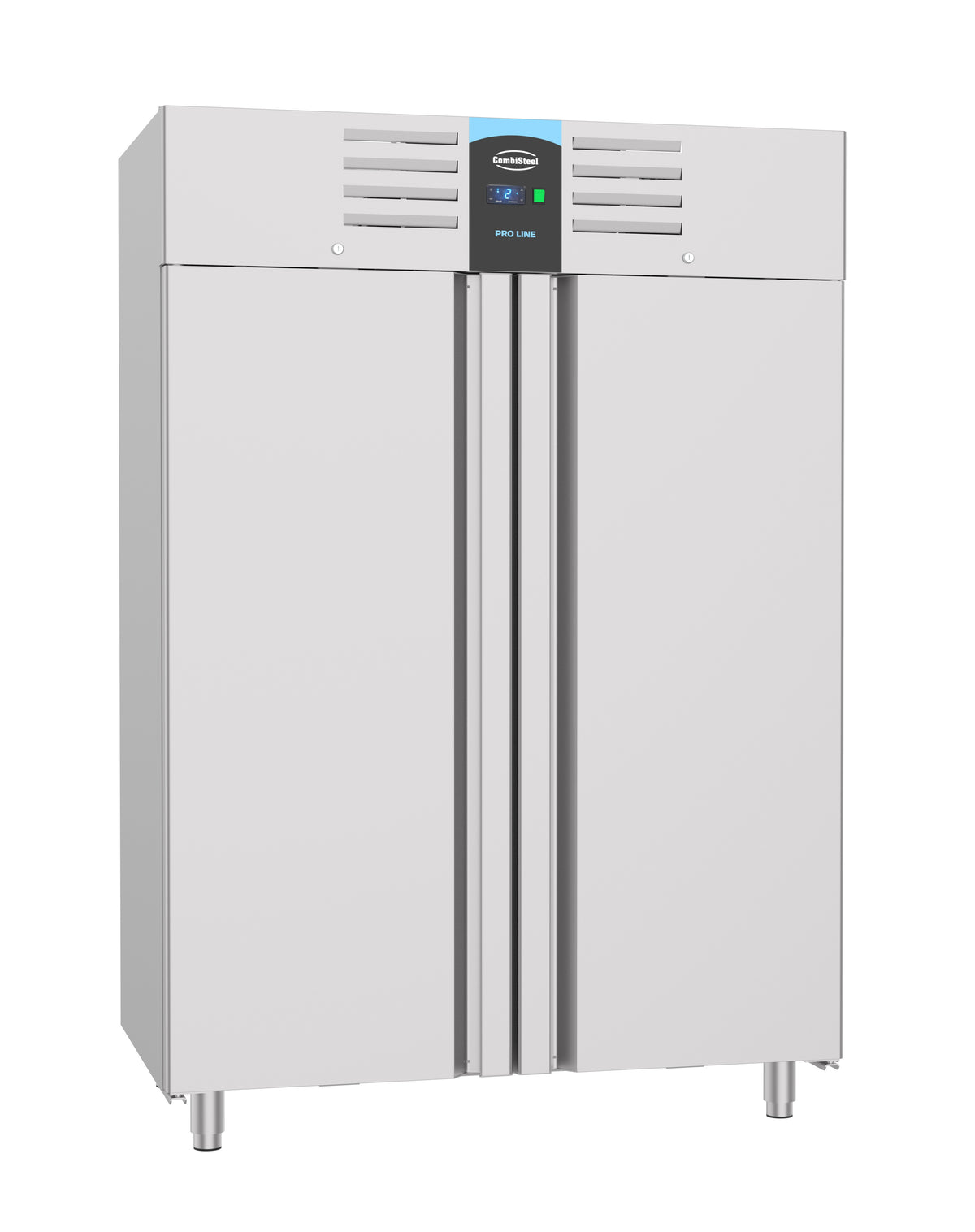 Congélateur inox 1200L -10 à -22°C 2 portes 6 grilles éclairage LED refroidissement statique 1400x700x2050 mm 0.5 kW Combisteel - vue 3 - Armoire réfrigérée négative pro CHR - Cuistéo