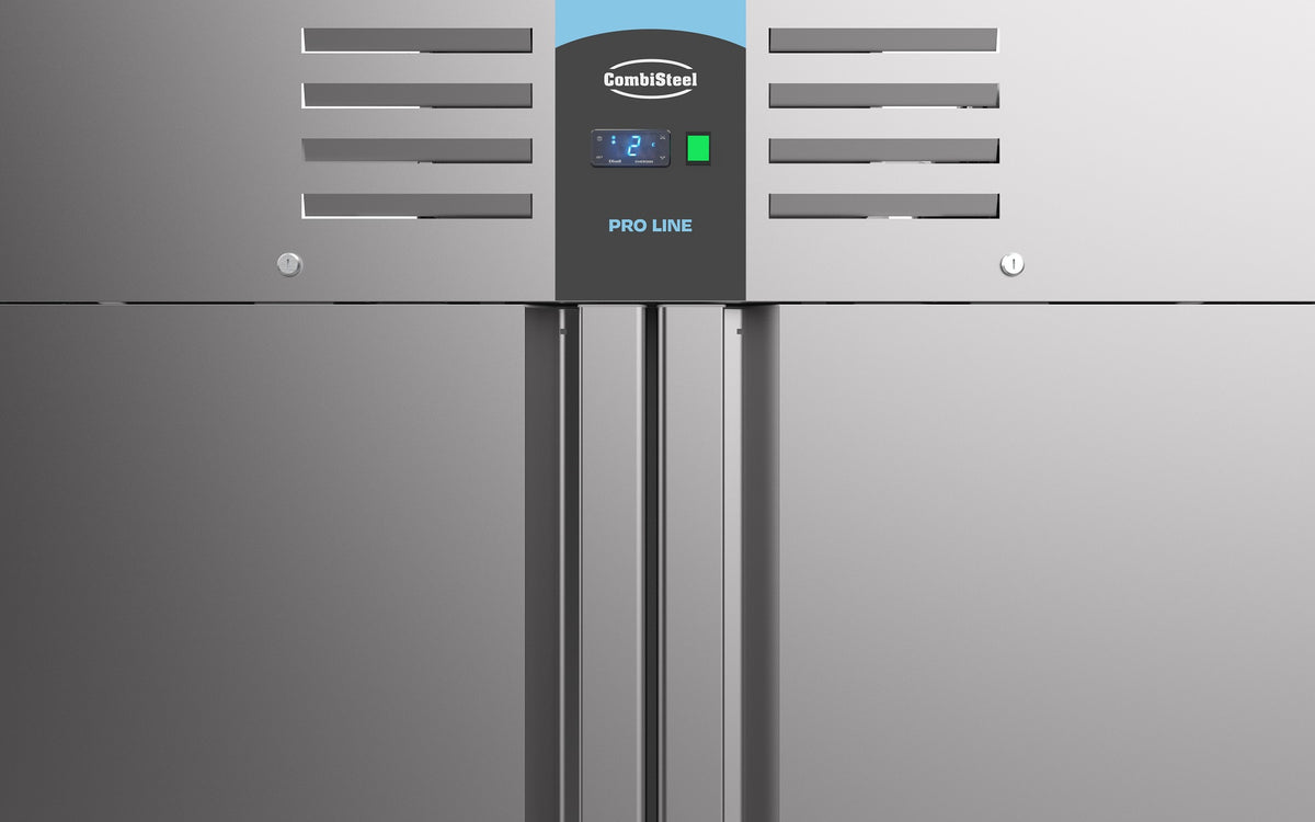 Congélateur inox 1200L -10 à -22°C 2 portes 6 grilles éclairage LED refroidissement statique 1400x700x2050 mm 0.5 kW Combisteel - vue 7 - Armoire réfrigérée négative pro CHR - Cuistéo