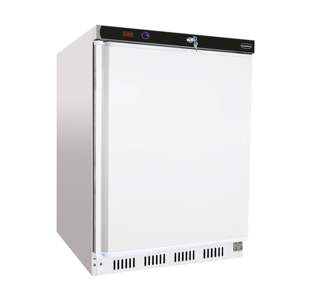 Congélateur Blanc 1 Porte HF200 129L Statique Verrouillable -18/-22°C Acier Peint 600x585x855 mm Combisteel - vue 3 - Armoire réfrigérée négative pro CHR - Cuistéo