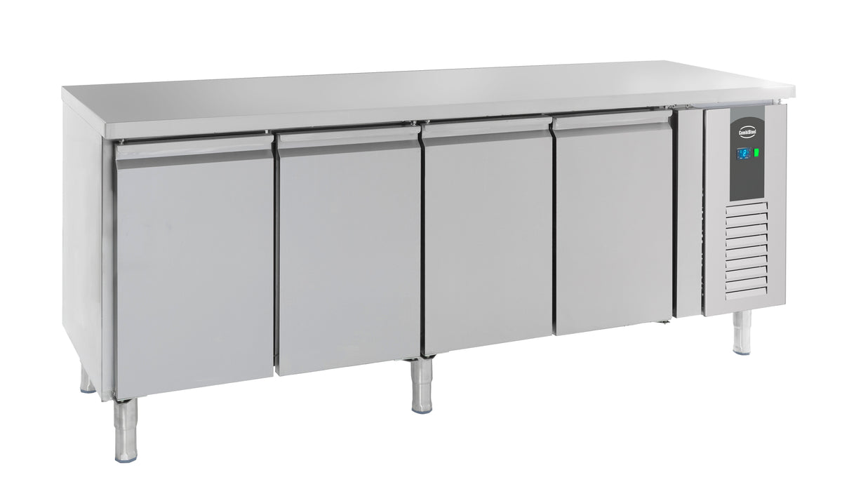Table réfrigérée inox 4 portes 2230x600x860 mm 511 L 0.34 kW Combisteel - vue 3 - Table réfrigérée positive pro CHR - Cuistéo