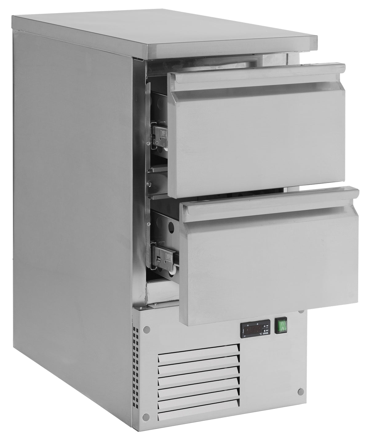 Table réfrigérée inox 2 tiroirs 435x700x870 mm 109 L 0.12 kW Combisteel - vue 6 - Table réfrigérée positive pro CHR - Cuistéo