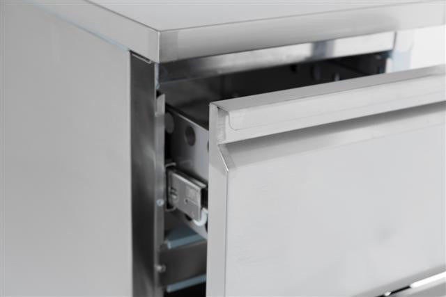 Table réfrigérée inox 2 tiroirs 435x700x870 mm 109 L 0.12 kW Combisteel - vue 7 - Table réfrigérée positive pro CHR - Cuistéo