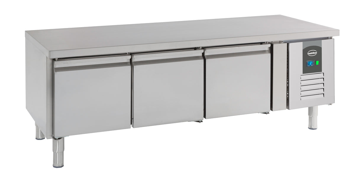 Table réfrigérée haute 3 portes 650 mm inox 0.34 kW Combisteel - vue 3 - Table réfrigérée positive pro CHR - Cuistéo