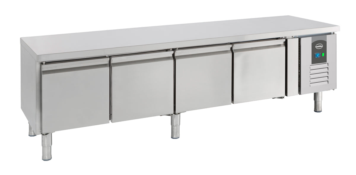 Table réfrigérée 650 mm haute 4 portes inox 0.34 kW Combisteel - vue 3 - Table réfrigérée positive pro CHR - Cuistéo