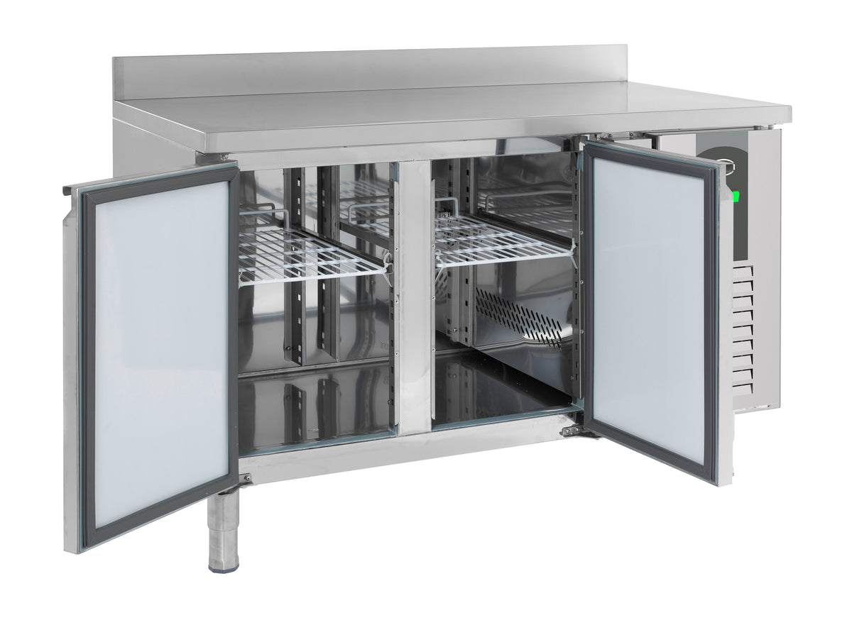 Table réfrigérée bord relevé 2 portes inox 1360x700x850 mm 0.34 kW Combisteel - vue 5 - Table réfrigérée positive pro CHR - Cuistéo