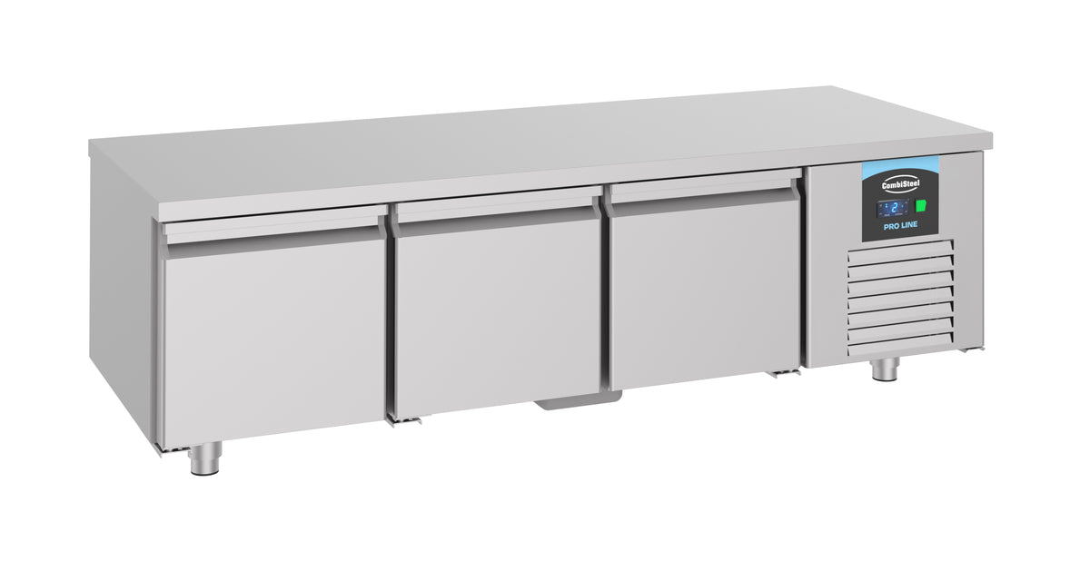 Table réfrigérée H 600 mm 3 portes inox 280 L 0.23 kW Combisteel - vue 4 - Soubassement Réfrigéré pro CHR - Cuistéo