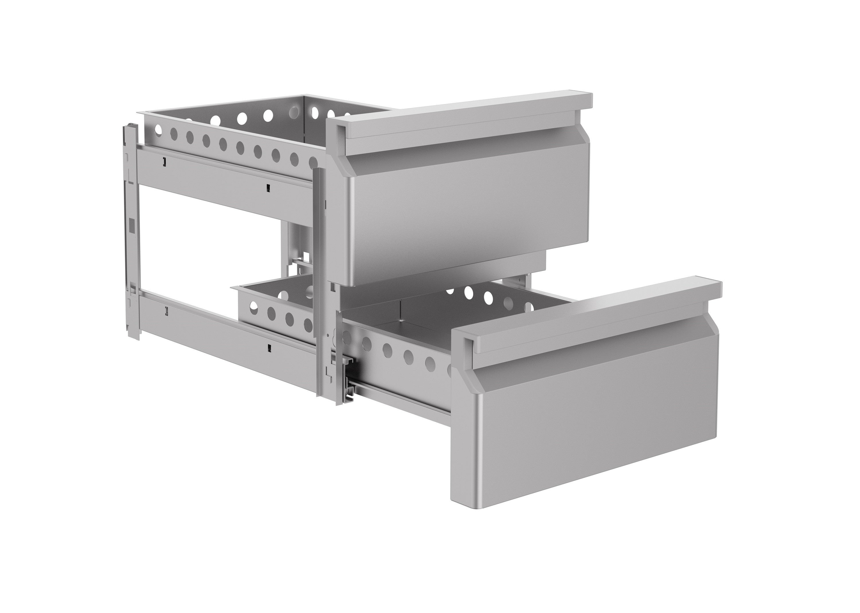 Bloc de tiroirs 1/2 7489.5075 .. 1000x700x900 mm Combisteel - vue 4 - Table inox avec étagère pro CHR - Cuistéo