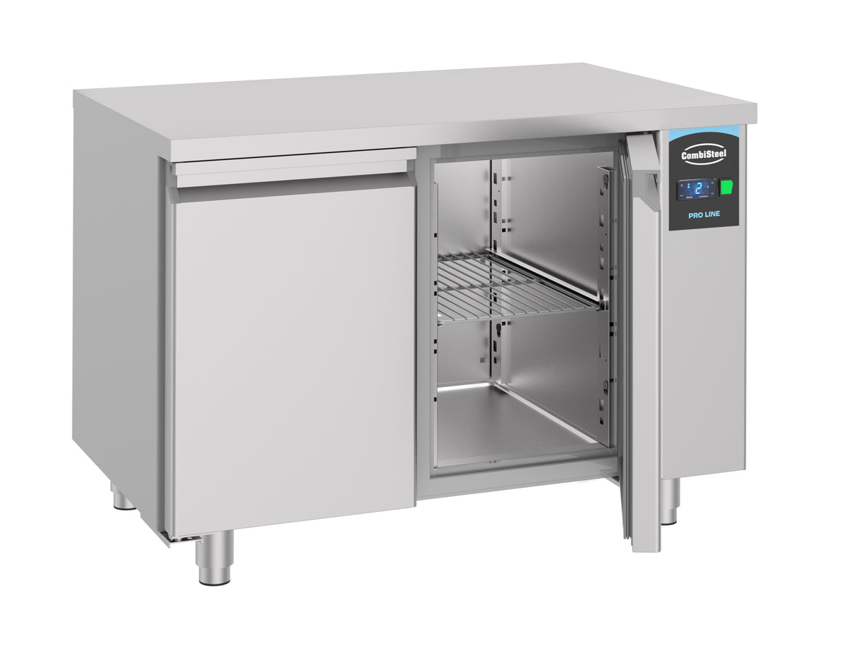 Table réfrigérée prof.700- 2 portes excl. moteur inox 1125x700x850 mm 281 L 0.13 kW Combisteel - vue 5 - Table réfrigérée positive pro CHR - Cuistéo