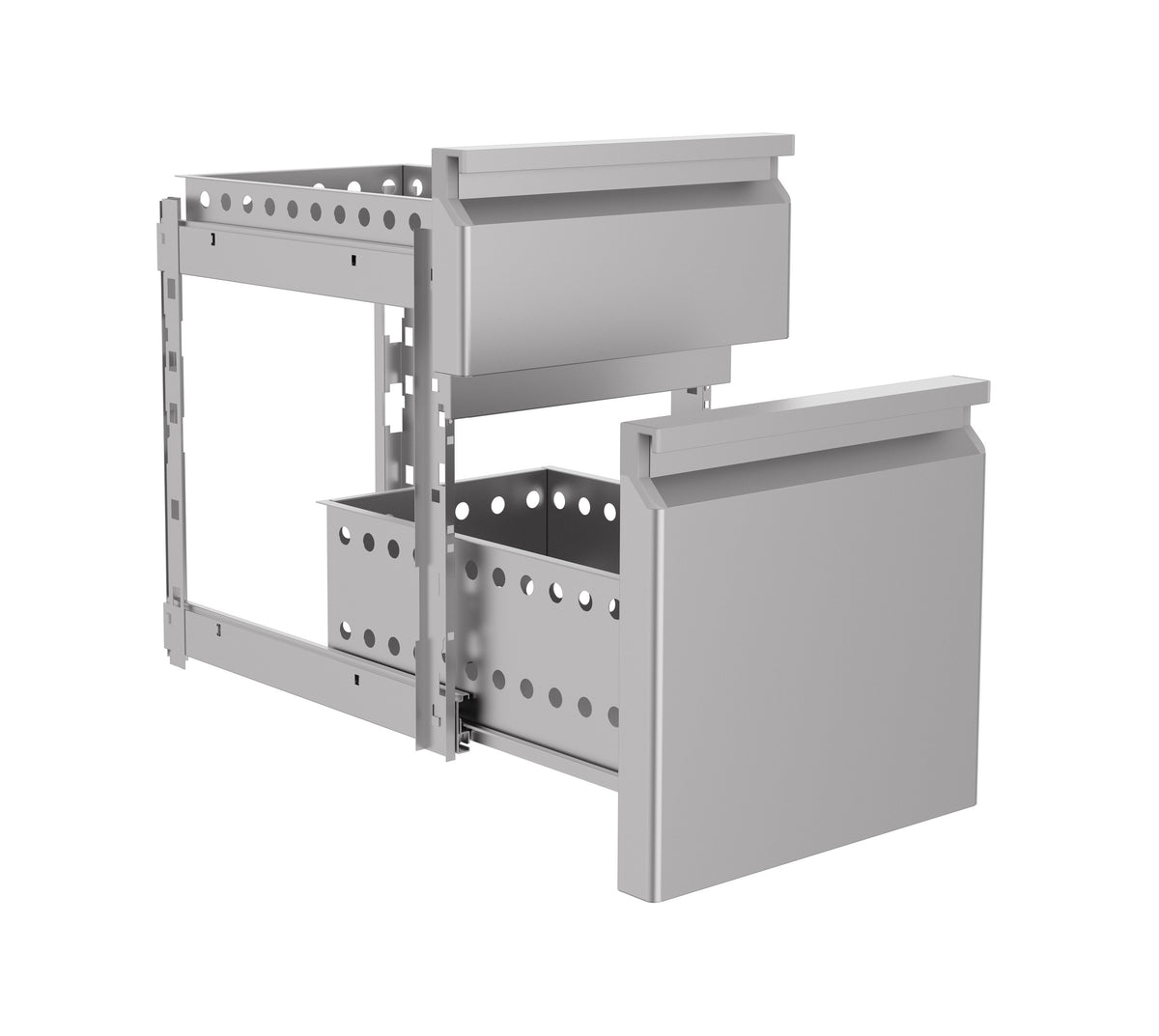 Bloc de tiroirs 2/3 standard 1000x700x900 mm Combisteel - vue 4 - Table inox avec étagère pro CHR - Cuistéo