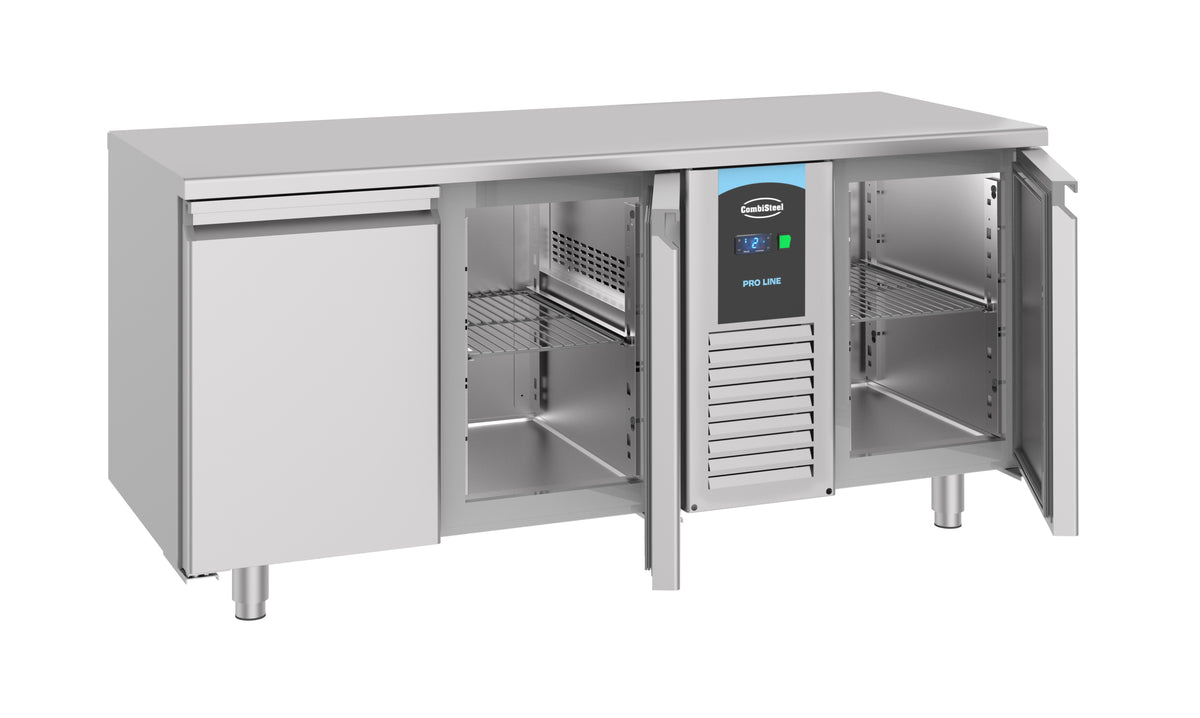 Table réfrigérée prof 700 mm 3 portes monobloc inox 474 L 0.227 kW Combisteel - vue 6 - Table réfrigérée positive pro CHR - Cuistéo