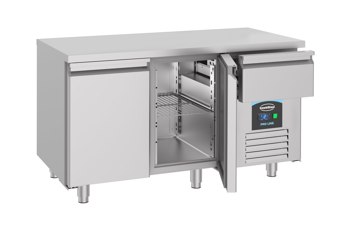 Table réfrigérée 2 portes inox 1400x700x850 mm 281 L 0.25 kW Combisteel - vue 5 - Table réfrigérée positive pro CHR - Cuistéo