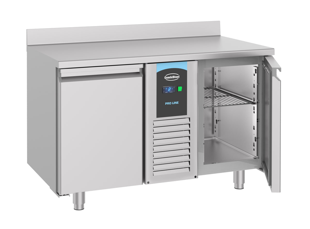 Table réfrigérée à dosseret 2 portes monobloc inox 1300x700x860 mm 281 L 0.12 kW Combisteel - vue 5 - Table réfrigérée positive pro CHR - Cuistéo