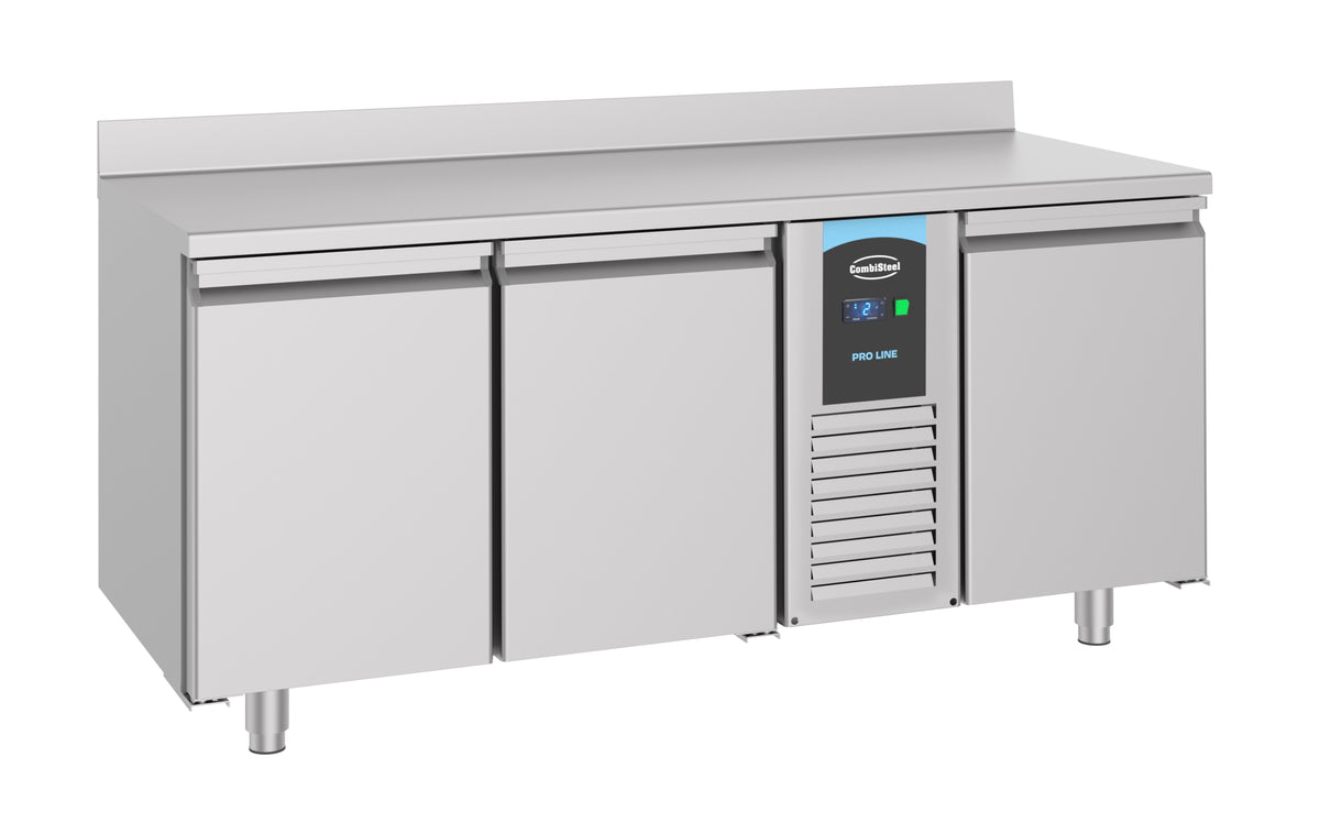 Table réfrigérée dosseret 3 portes monobloc inox 1785x700x860 mm 474 L 0.2 kW Combisteel - vue 4 - Table réfrigérée positive pro CHR - Cuistéo