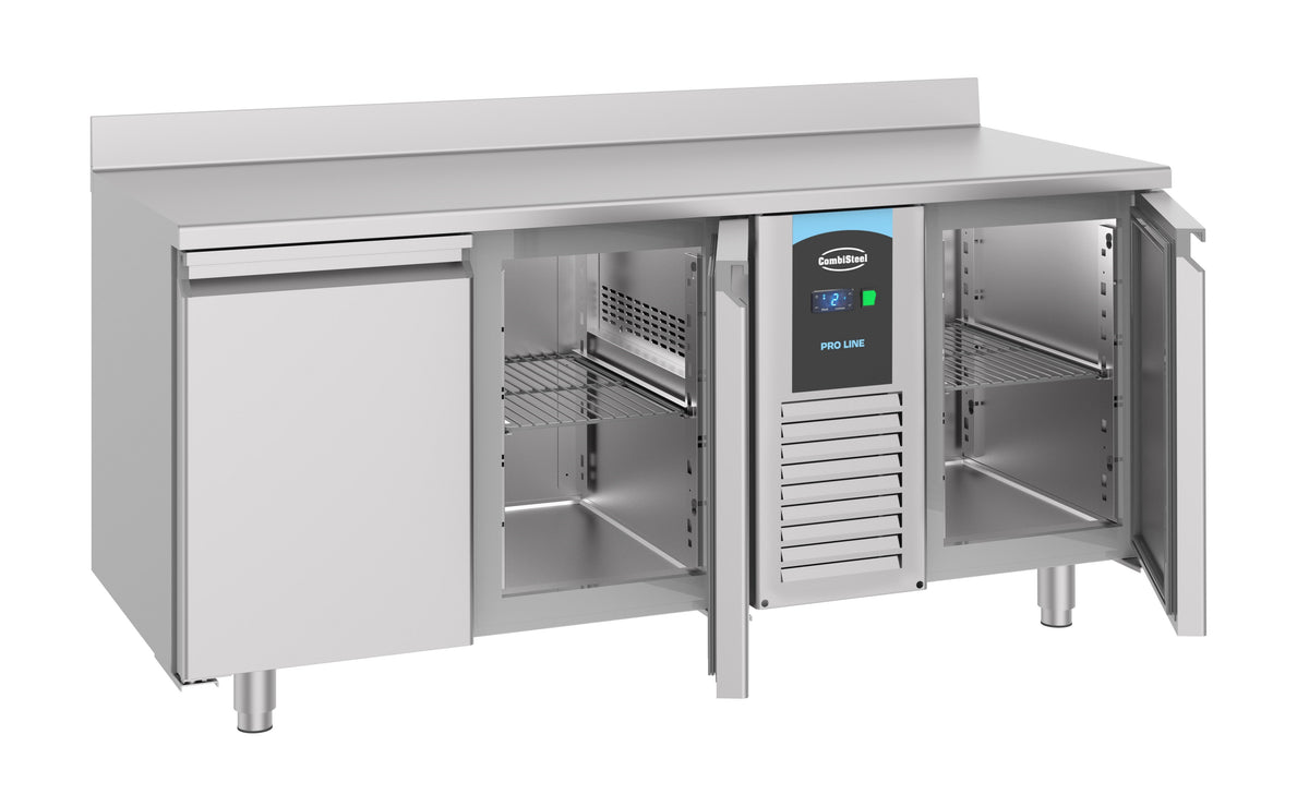 Table réfrigérée dosseret 3 portes monobloc inox 1785x700x860 mm 474 L 0.2 kW Combisteel - vue 5 - Table réfrigérée positive pro CHR - Cuistéo
