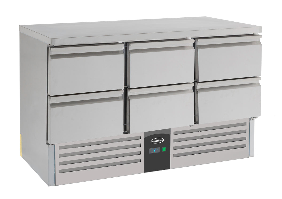 Table réfrigérée 6 tiroirs inox 1365x700x875 mm 400 L 0.34 kW Combisteel - vue 5 - Table réfrigérée positive pro CHR - Cuistéo