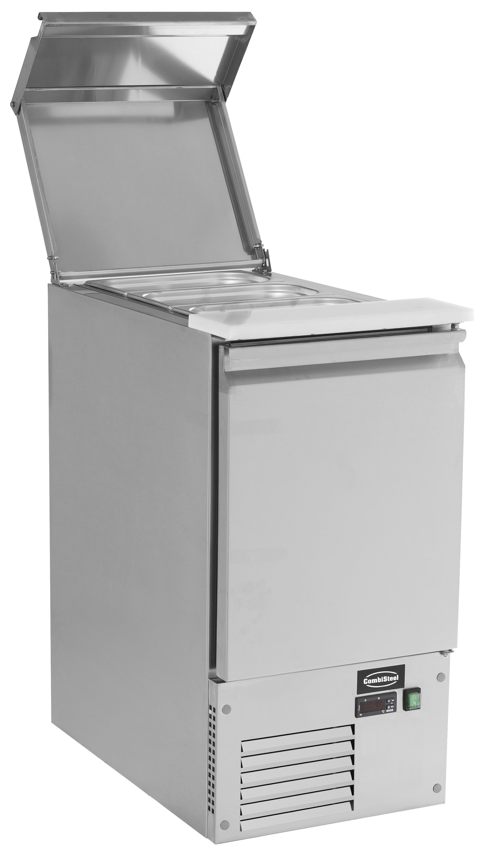 Saladette réfrigérée professionnelle 1 porte - Acier inoxydable - Température +2/+8°C 435x700x870 mm 109 L 0.17 kW Combisteel - vue 11 - Saladette réfrigérée pro CHR - Cuistéo