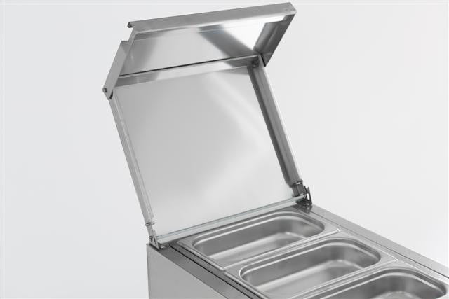 Saladette réfrigérée professionnelle 1 porte - Acier inoxydable - Température +2/+8°C 435x700x870 mm 109 L 0.17 kW Combisteel - vue 15 - Saladette réfrigérée pro CHR - Cuistéo