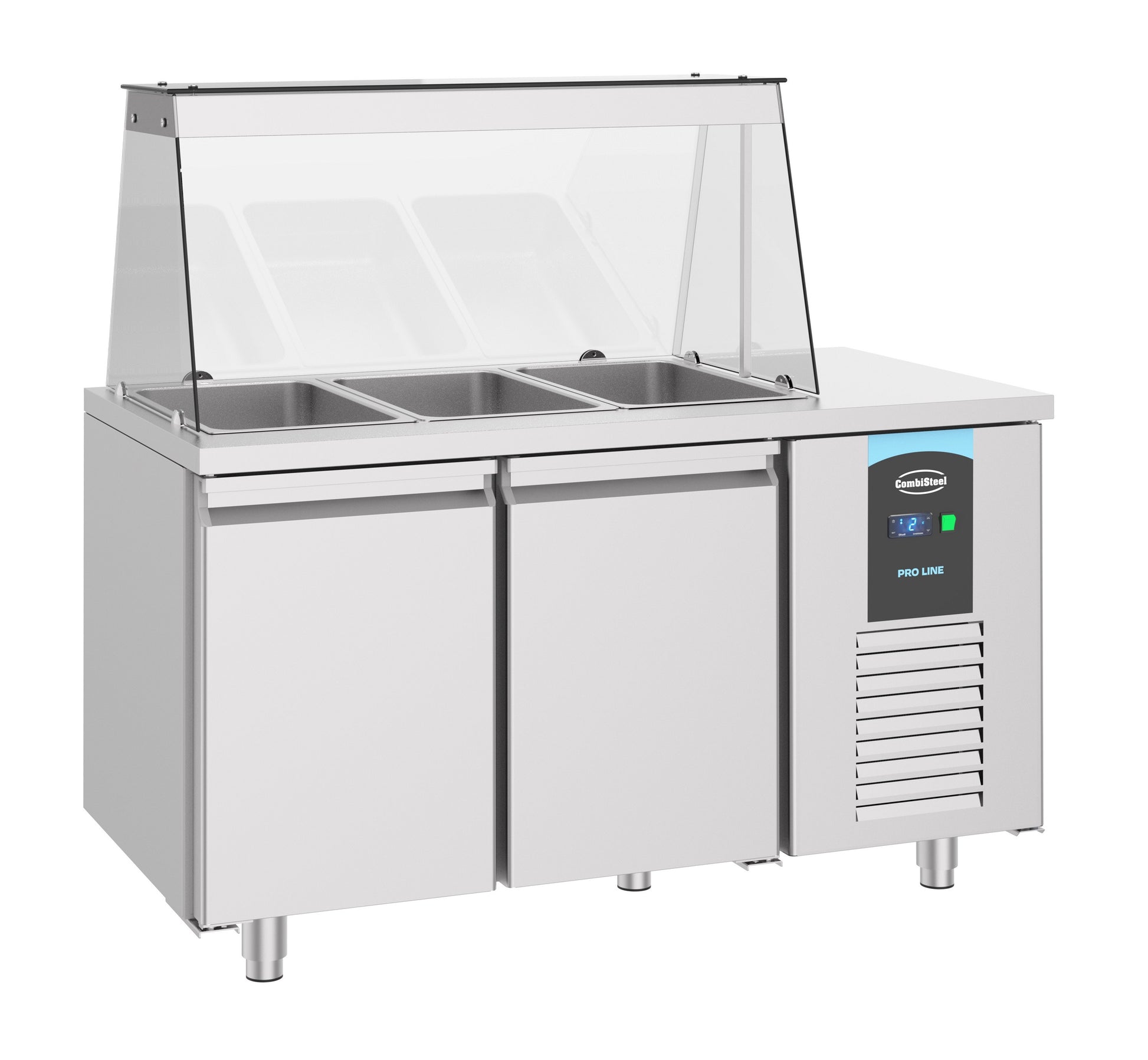 Saladette 2 portes 3x 1/1GN récipient 0.3 kW Combisteel - vue 4 - Saladette réfrigérée pro CHR - Cuistéo