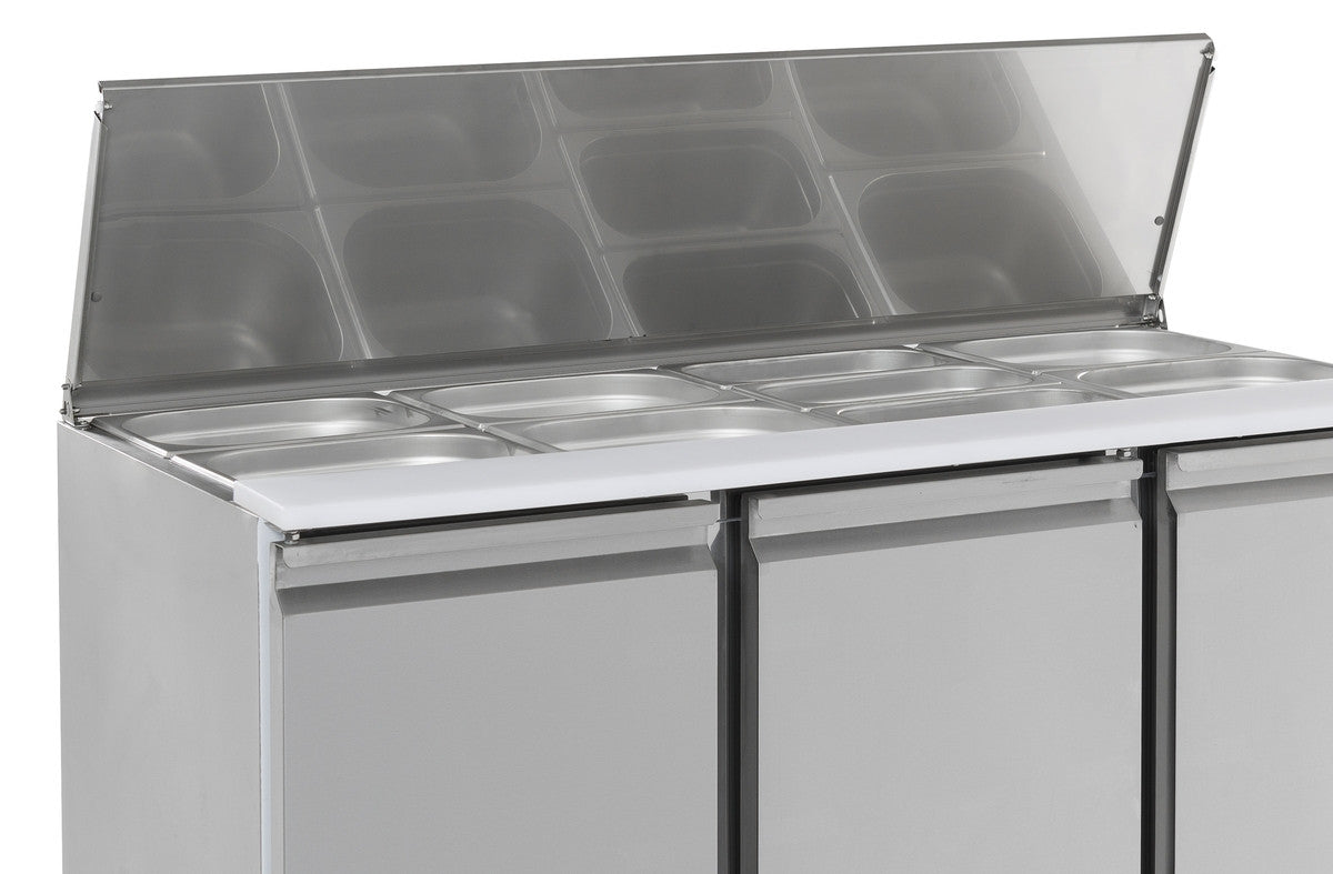 Saladette réfrigérée 3 portes 1370x700x870 mm 368 L 0.34 kW Combisteel - vue 7 - Saladette réfrigérée pro CHR - Cuistéo