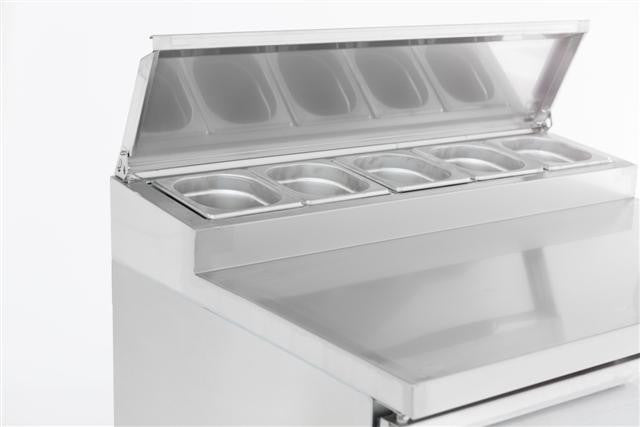 Saladette réfrigérée 2 portes 5 x 1/6 GN 0.34 kW Combisteel - vue 9 - Saladette réfrigérée pro CHR - Cuistéo
