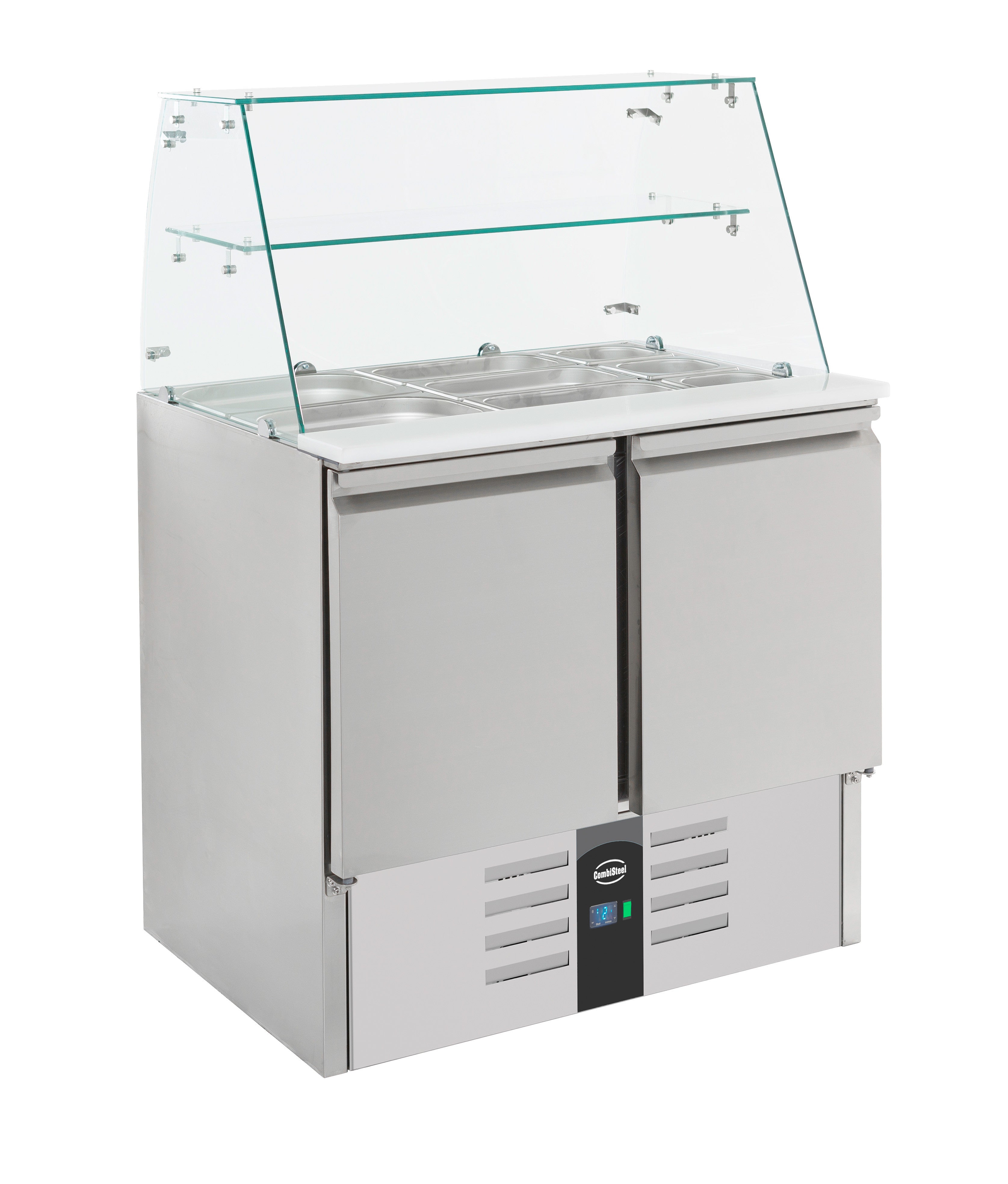 Saladette réfrigérée avec verre 2 portes 900x700x850 mm 240 L 0.34 kW Combisteel - vue 3 - Saladette réfrigérée pro CHR - Cuistéo