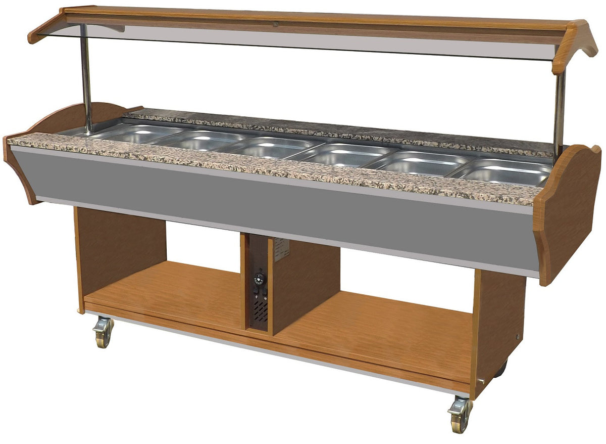 Buffet chaud 6 x GN 1/1 2200x900x850 mm 4.5 kW Combisteel - vue 2 - Buffet Chaud pro CHR - Cuistéo