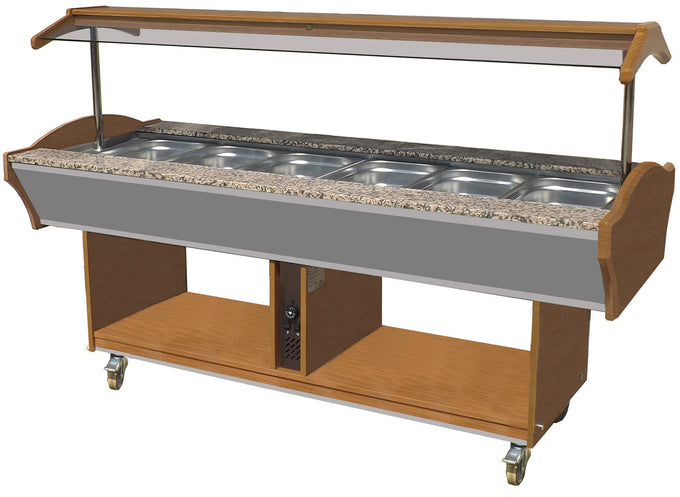 Buffet chaud 6 x GN 1/1 2200x900x850 mm 4.5 kW Combisteel - vue 2 - Buffet Chaud pro CHR - Cuistéo