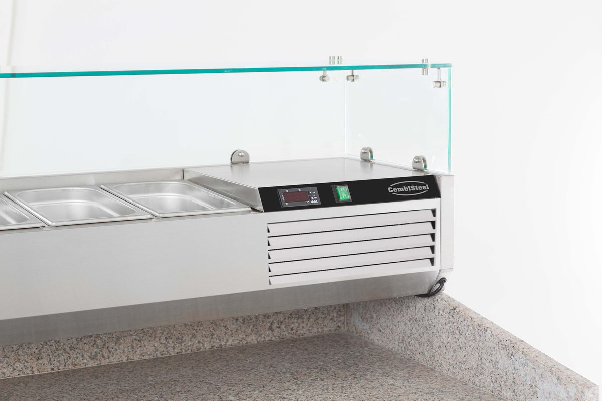 Saladette réfrigérée GN 1/3 x 6, 1500mm, acier inoxydable, statique, +2/+8°C 0.34 kW Combisteel - vue 7 - Saladette à Poser pro CHR - Cuistéo