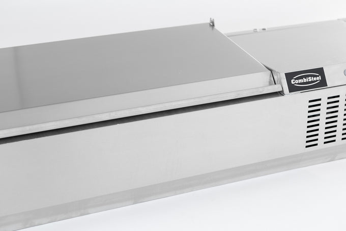 Puits réfrigéré couvercle inox 1/4 GN x 5 1200x335x225 mm 0.34 kW Combisteel - vue 8 - Saladette à Poser pro CHR - Cuistéo