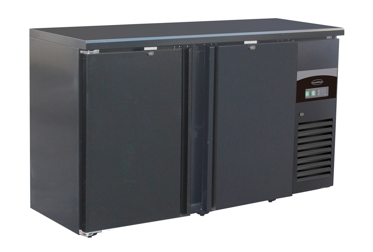 Arrière bar réfrigéré noir 2 portes 1462x513x860 mm 350 L 0.28 kW Combisteel - vue 3 - Arrière-bar réfrigéré pro CHR - Cuistéo
