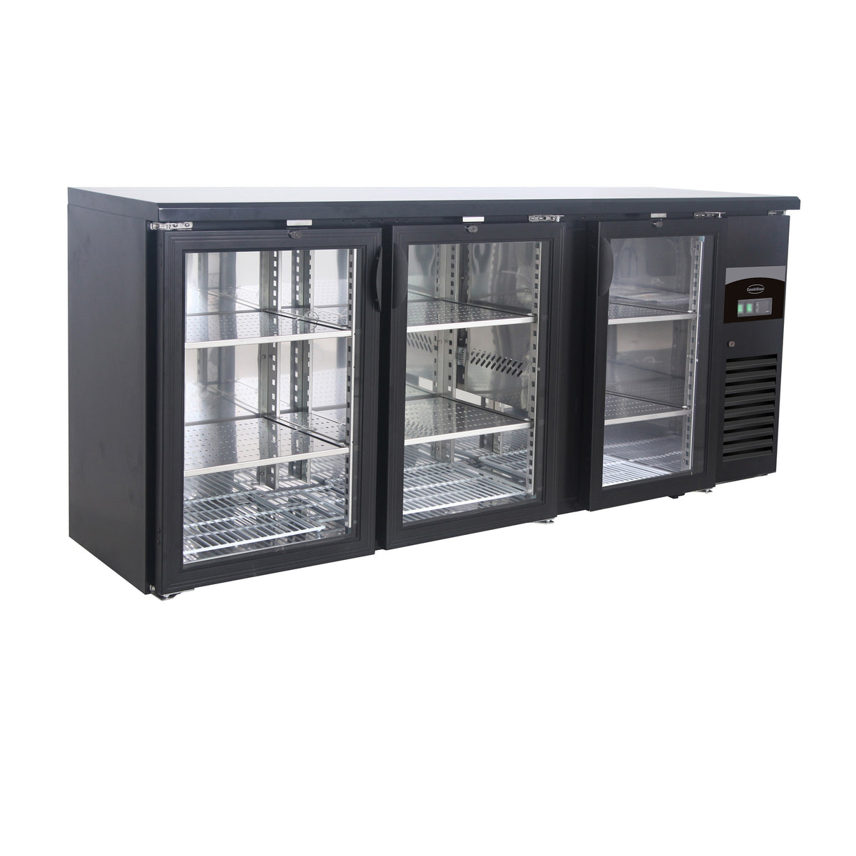 Arrière bar réfrigéré noir 3 portes en verre 2002x535x860 mm 537 L 0.28 kW Combisteel - vue 3 - Arrière-bar réfrigéré pro CHR - Cuistéo