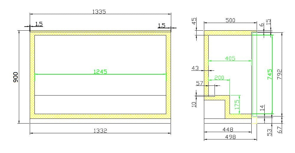 Arrière bar réfrigéré noir 3 portes 1335x500x900 mm 298 L 0.3 kW Combisteel - vue 6 - Arrière-bar réfrigéré pro CHR - Cuistéo