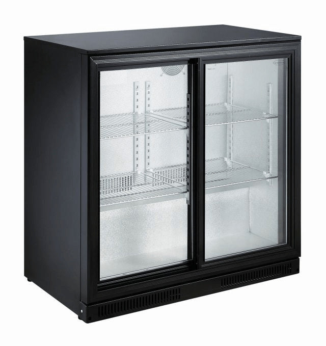 Arrière bar réfrigérée noir 2 portes coulissantes 900x500x900 mm 198 L 0.24 kW Combisteel - vue 4 - Arrière-bar réfrigéré pro CHR - Cuistéo