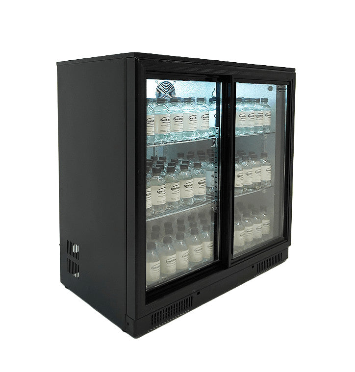 Arrière bar réfrigérée noir 2 portes coulissantes 900x500x900 mm 198 L 0.24 kW Combisteel - vue 5 - Arrière-bar réfrigéré pro CHR - Cuistéo