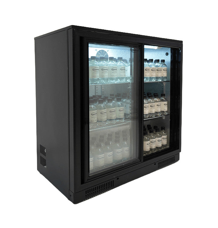 Arrière bar réfrigérée noir 2 portes coulissantes 900x500x900 mm 198 L 0.24 kW Combisteel - vue 6 - Arrière-bar réfrigéré pro CHR - Cuistéo