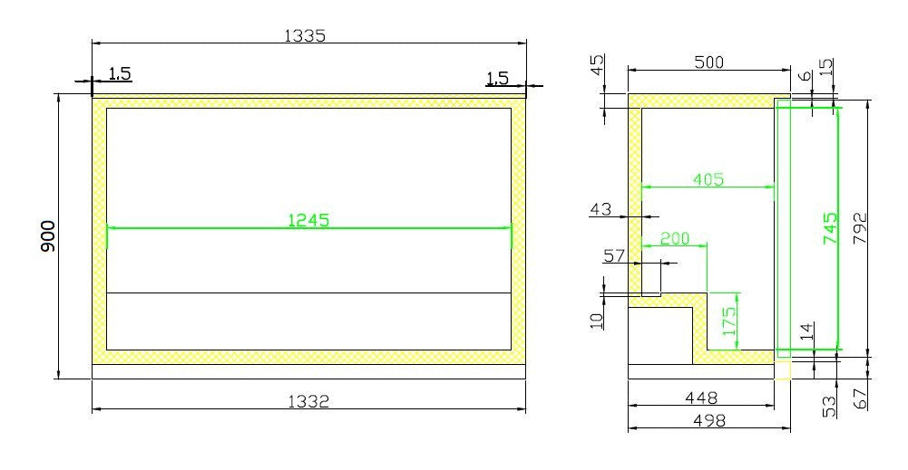 Arrière bar réfrigéré noir 3 portes coulissantes 1335x500x900 mm 298 L 0.3 kW Combisteel - vue 6 - Arrière-bar réfrigéré pro CHR - Cuistéo