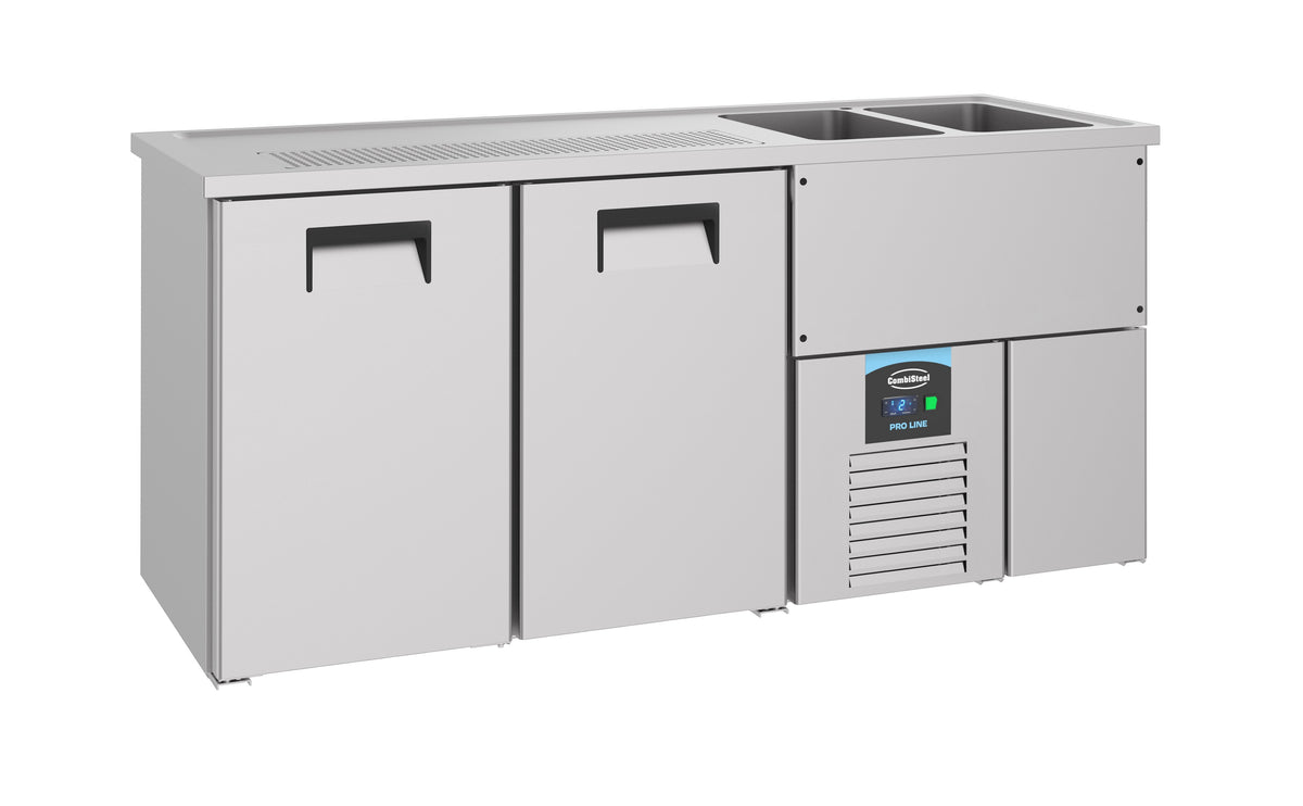 Refroidisseur de bière 2 portes inox 1950x700x950 mm 0.36 kW Combisteel - vue 4 - Refroidisseur de Bouteilles pro CHR - Cuistéo