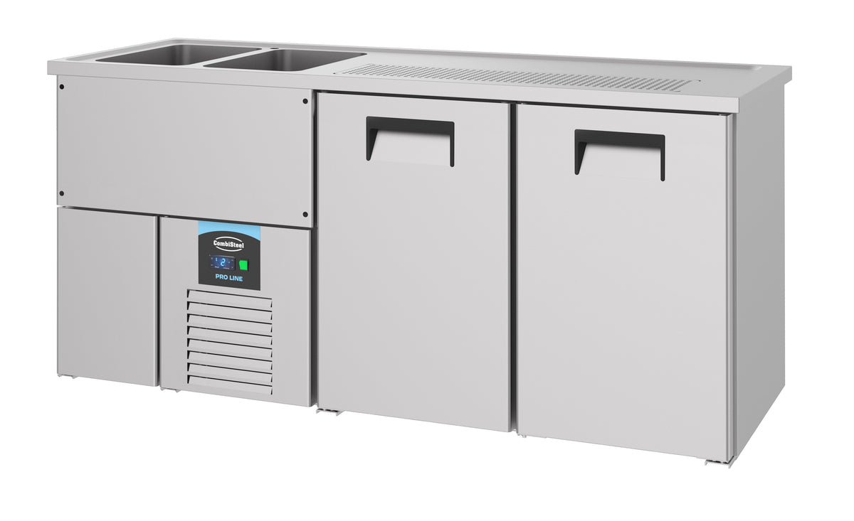 Refroidisseur de bière inox 2 portes 1950x700x950 mm 0.36 kW Combisteel - vue 4 - Refroidisseur de Bouteilles pro CHR - Cuistéo