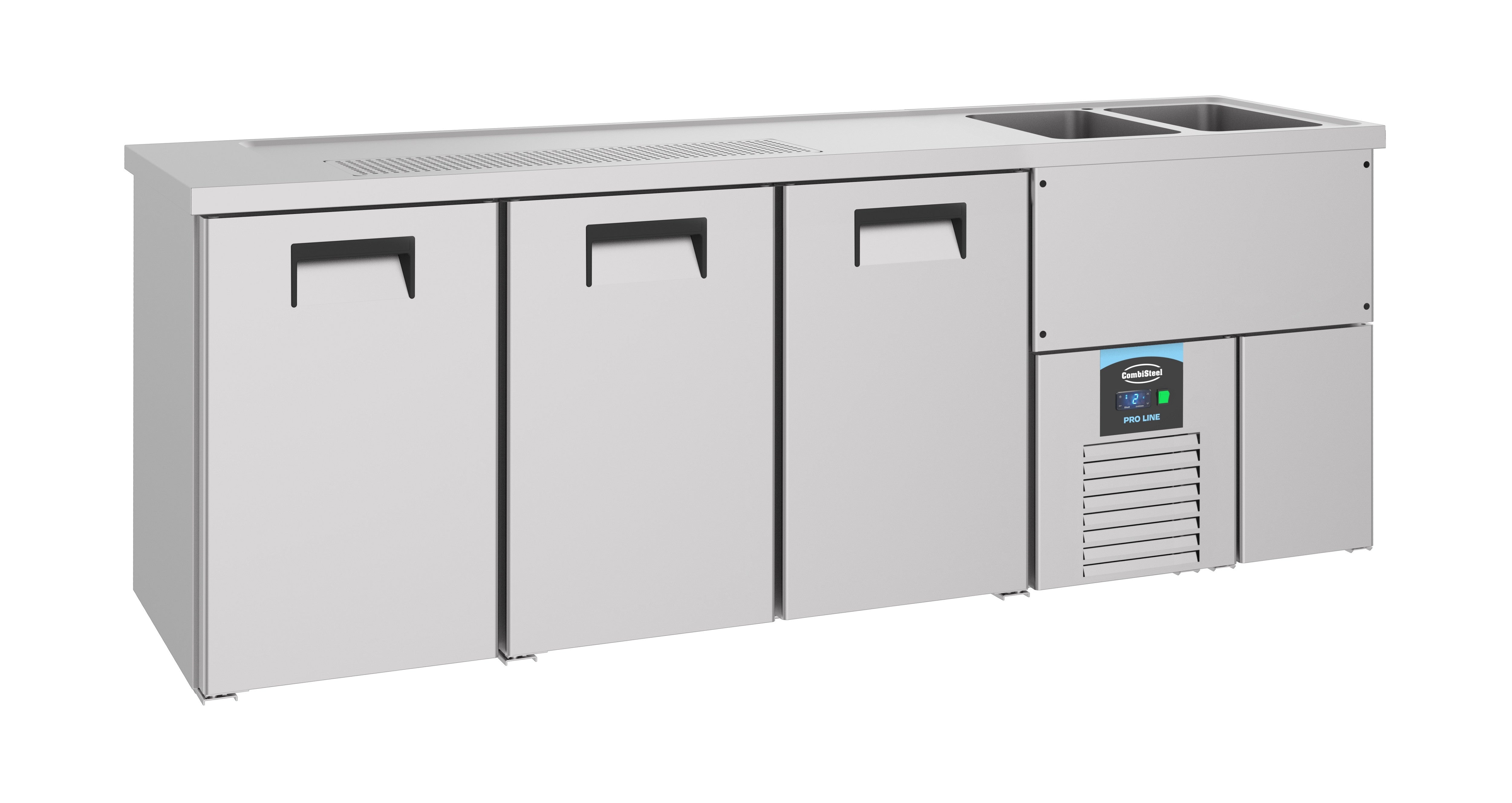 Refroidisseur de bière 3 portes inox 2500x700x950 mm 0.46 kW Combisteel - vue 4 - Refroidisseur de Bouteilles pro CHR - Cuistéo