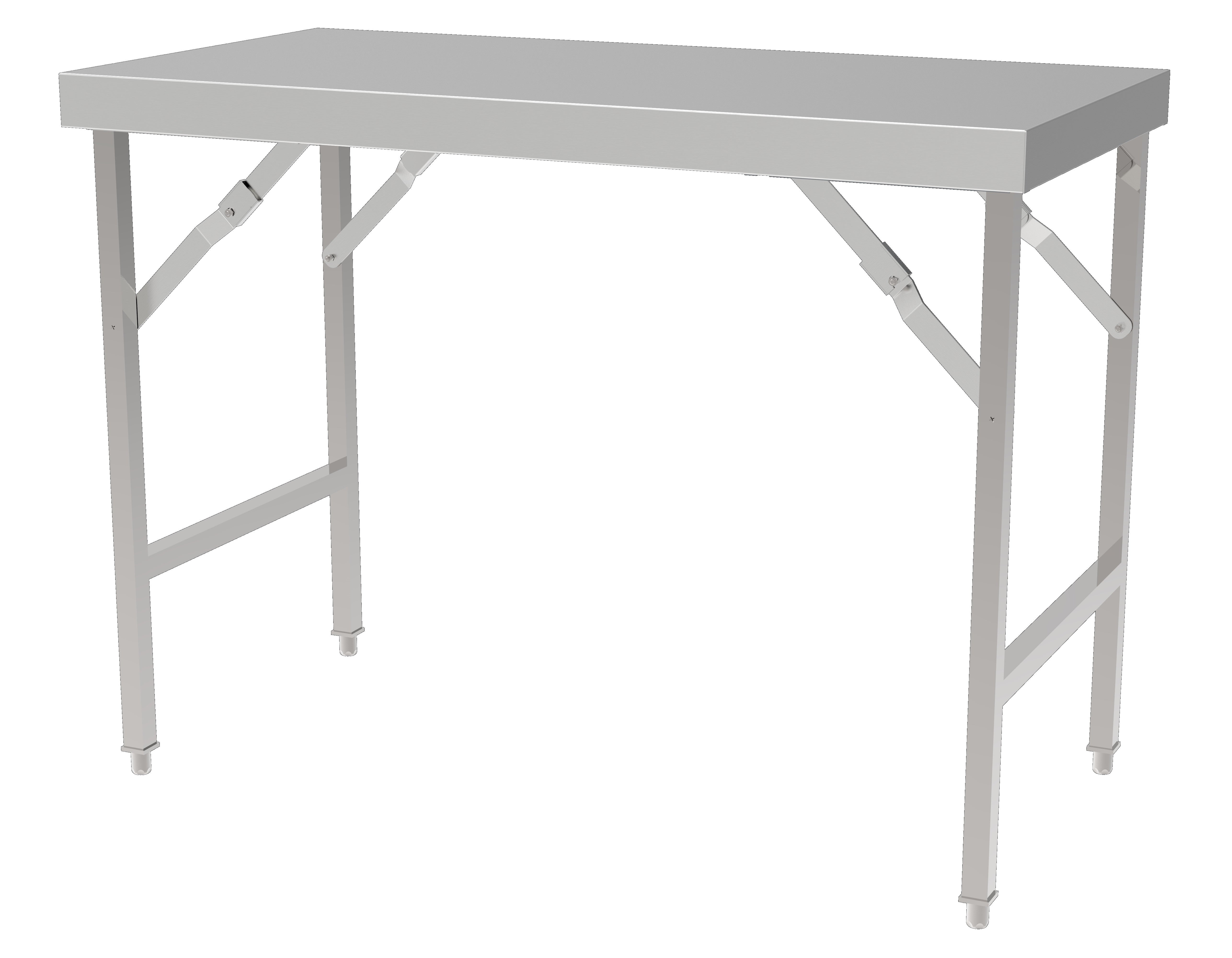 Table de travaille pliante 1500X700X850 mm inox 120 L Combisteel - vue 2 - Table inox avec étagère pro CHR - Cuistéo