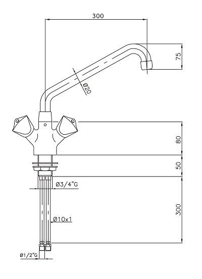 Mélangeur potence Combisteel - vue 4 - Robinetterie pro CHR - Cuistéo