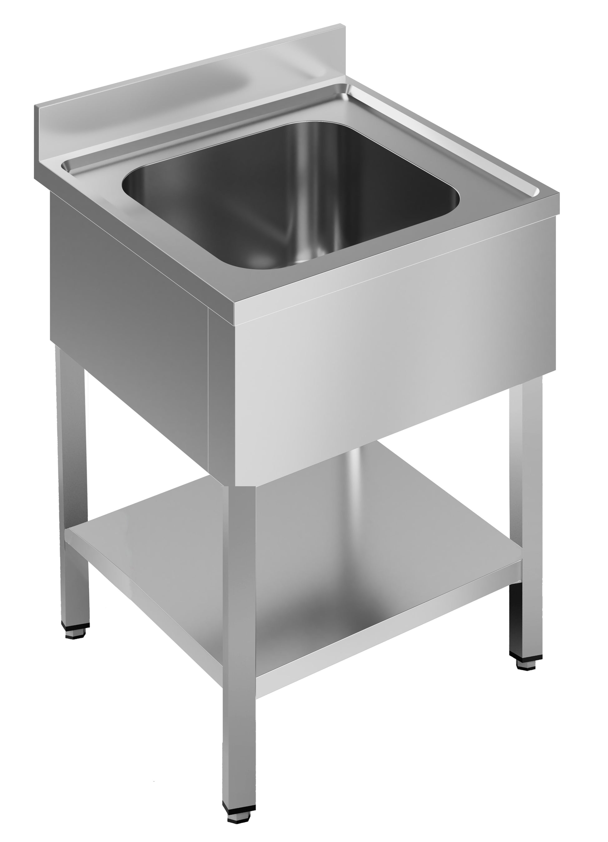 Bloc évier étagère démontable 700X700 inox Combisteel - vue 3 - Lave-vaisselle pro CHR - Cuistéo