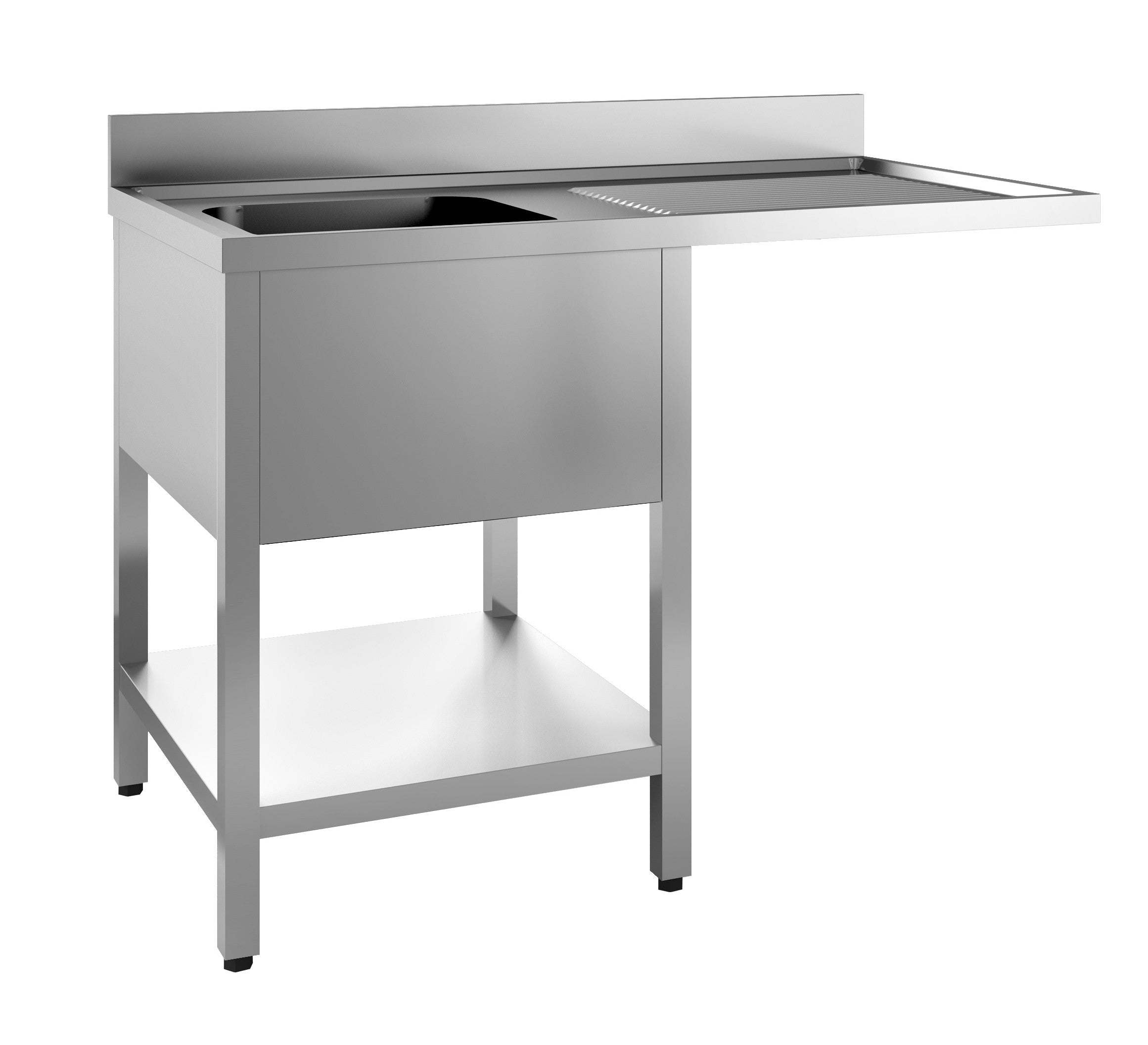 Bloc-évier gauche - lave vaisselle droite 1200x700 Combisteel - vue 2 - Plonge inox lave-vaisselle pro CHR - Cuistéo