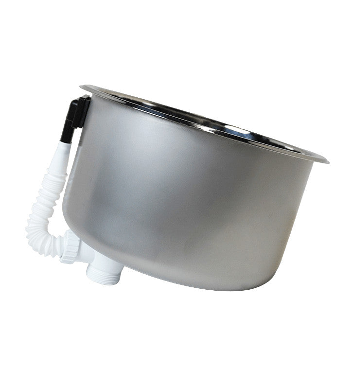 Plonge encastrable ronde Ø300x180 mm inox Combisteel - vue 3 - Table inox avec étagère pro CHR - Cuistéo