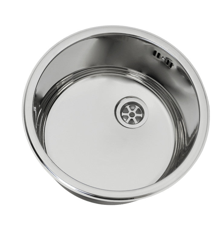 Plonge encastrable ronde Ø300x180 mm inox Combisteel - vue 4 - Table inox avec étagère pro CHR - Cuistéo