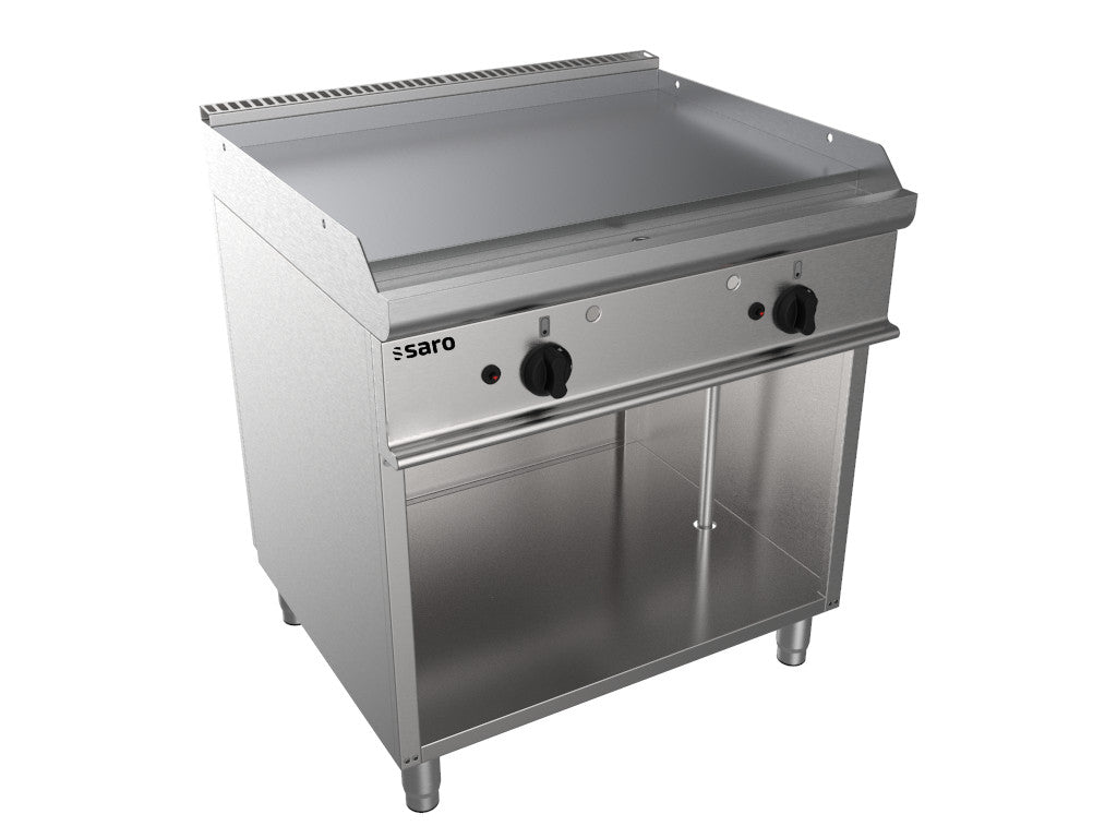 Plancha à Gaz - Sur Pied - 2 Zones - Lisse - 795x530 mm - 270°C - 12 kW - E7/KTG2BAL Saro - Plancha gaz professionnel CHR - matériel cuisine pro - Cuistéo