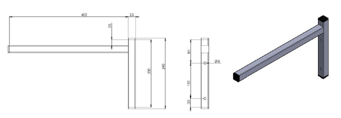 Console fixe seule 400 1000x700x900 mm Combisteel - vue 4 - Console et crémaillère pro CHR - Cuistéo